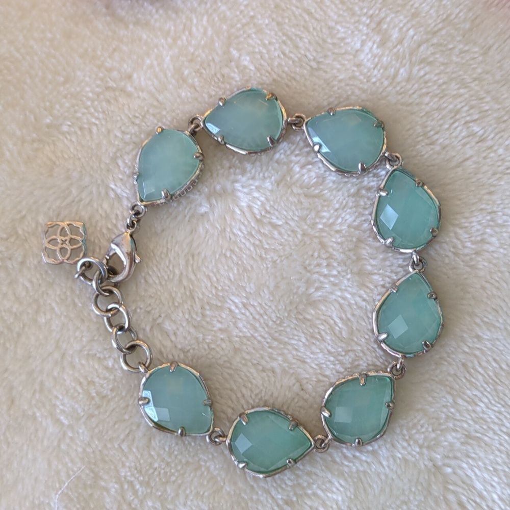 Kendra Scott Brynn Bracelet in Chalcedony and Rhodium Silver
